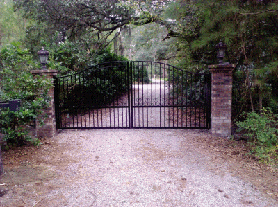 Custom Gate & brick columns